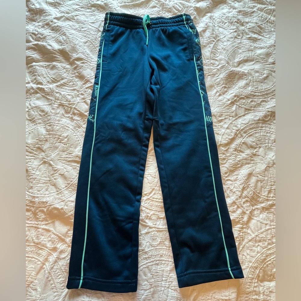 3 for$5✨Tek Gear Kids Fleece Navy and Green Joggers, Size S (Age 8)